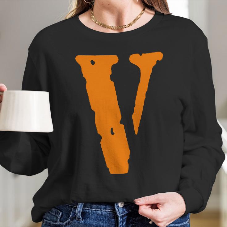 V As Vlone Orange T-Shirt Long Sleeve T-Shirt Gifts for Her