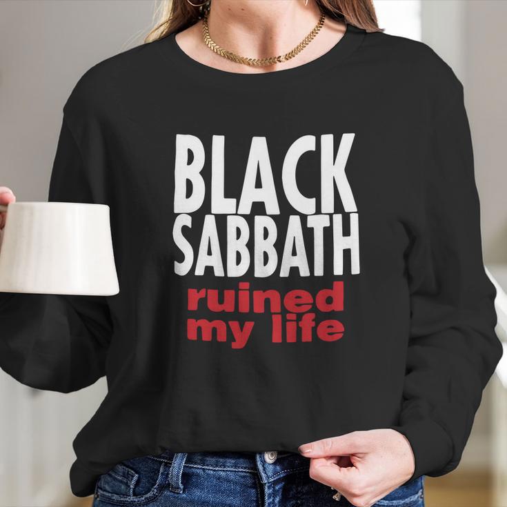 Vintage 1990S Black Sabbath Ruined My Life Long Sleeve T-Shirt Gifts for Her