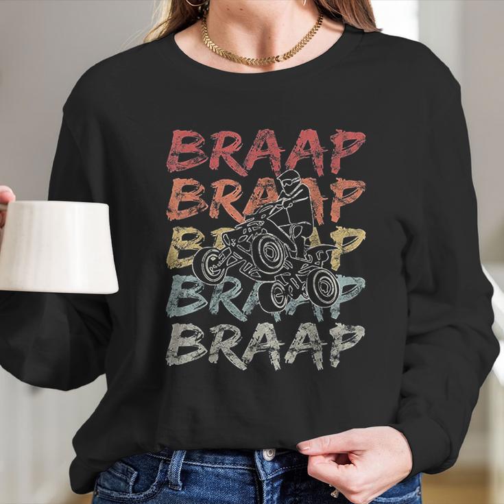 Vintage Braap Quad Biker Long Sleeve T-Shirt Gifts for Her