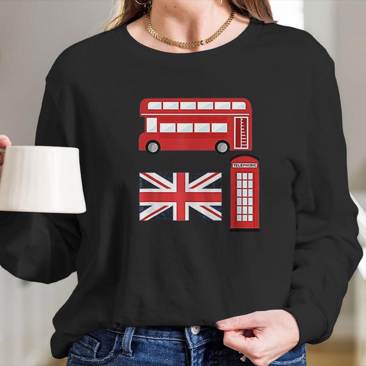 Vintage London I Love Travel Wanderlust Long Sleeve T-Shirt Gifts for Her