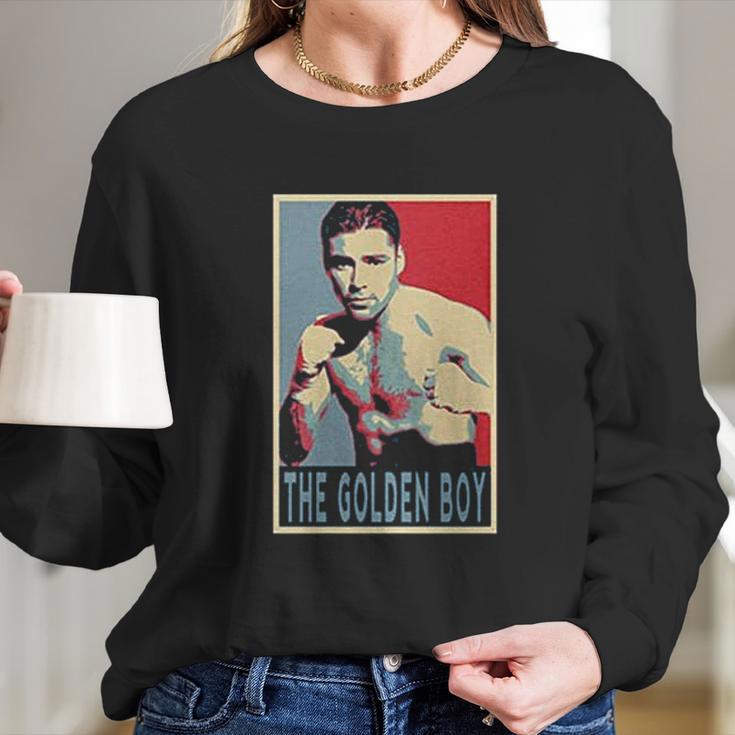 Vintage Oscar De La Hoya The Golden Boy Long Sleeve T-Shirt Gifts for Her