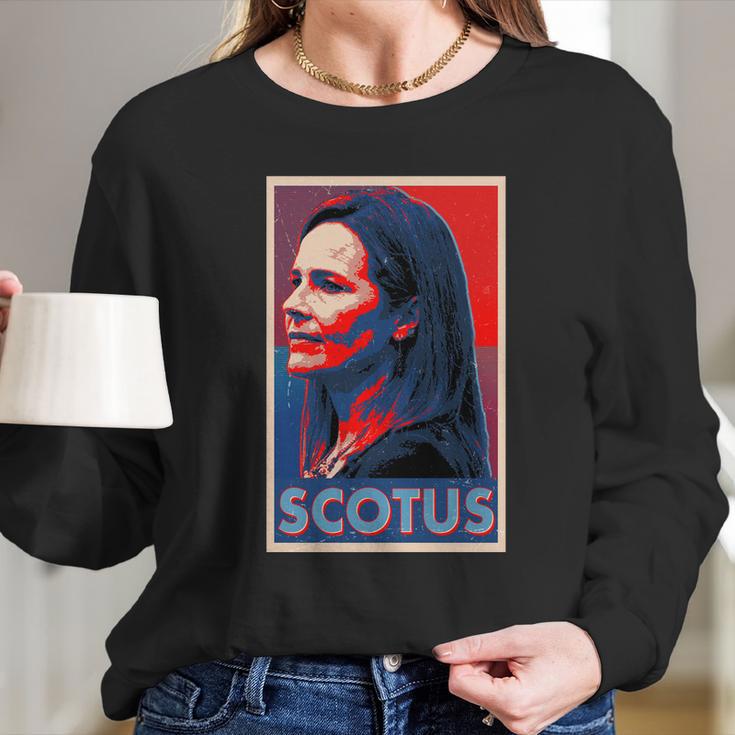 Vintage Scotus Amy Coney Barrett Poster Long Sleeve T-Shirt Gifts for Her