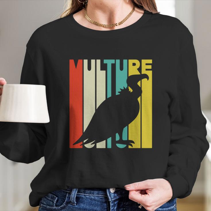 Vintage Style Vulture Silhouette T-Shirt Long Sleeve T-Shirt Gifts for Her