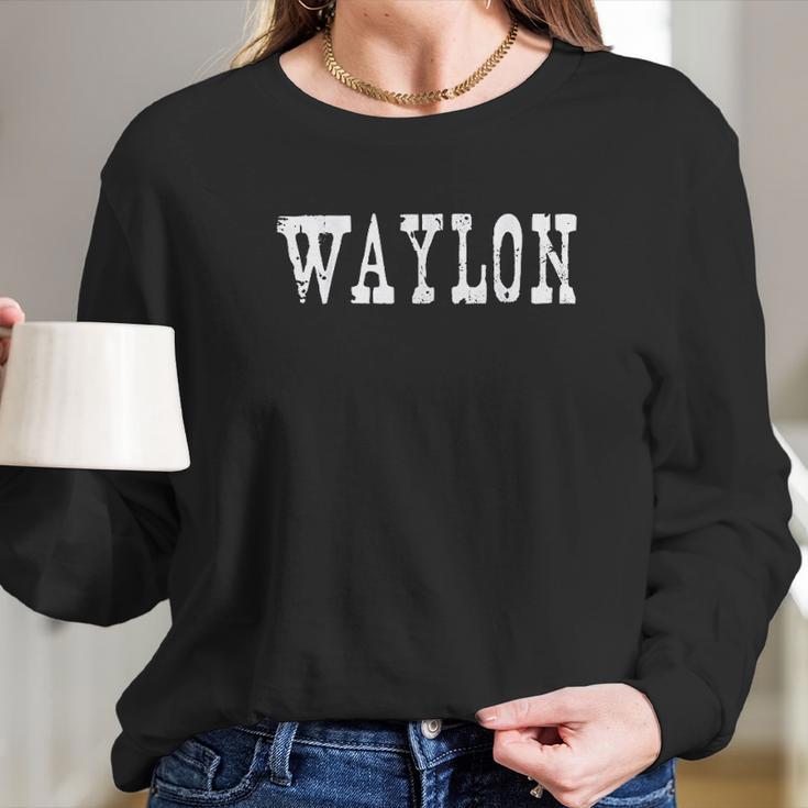 Vintage Waylon Country Music Long Sleeve T-Shirt Gifts for Her