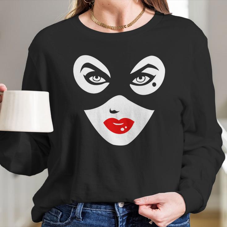 Visage Catwoman T-Shirt Long Sleeve T-Shirt Gifts for Her