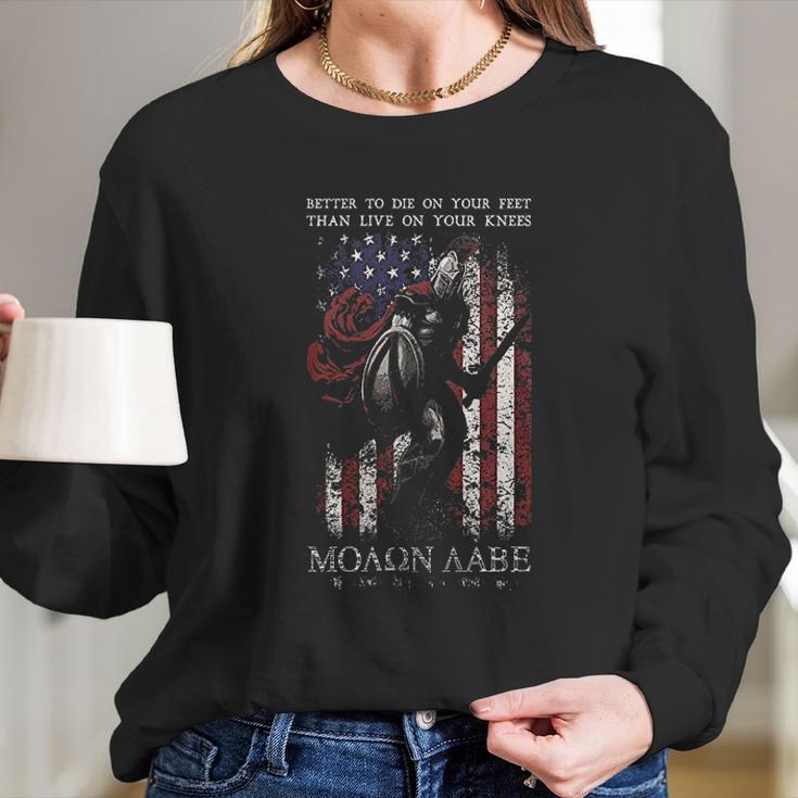 Warrior 12 Die On Your Feet Long Sleeve T-Shirt Gifts for Her