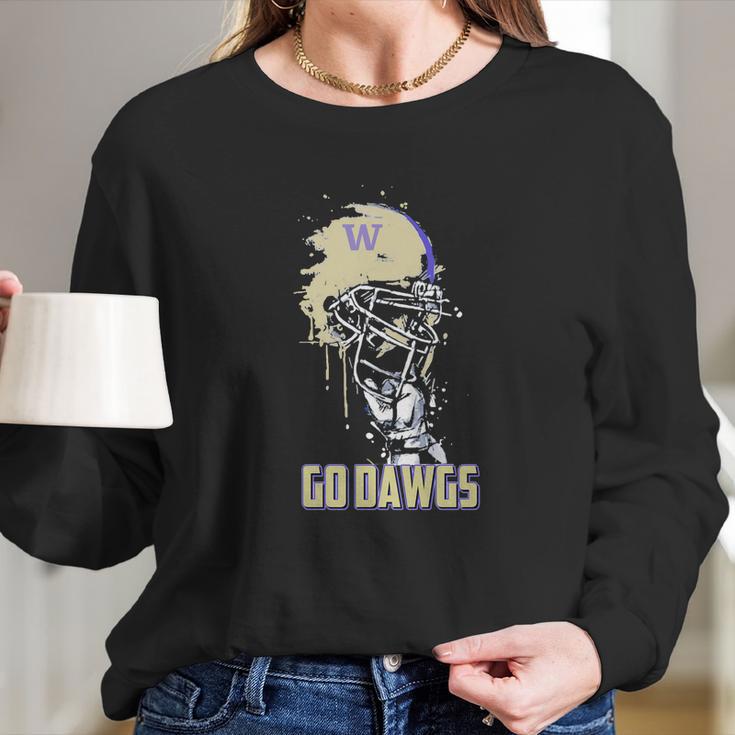 Washington Huskies Go Dawgs Long Sleeve T-Shirt Gifts for Her