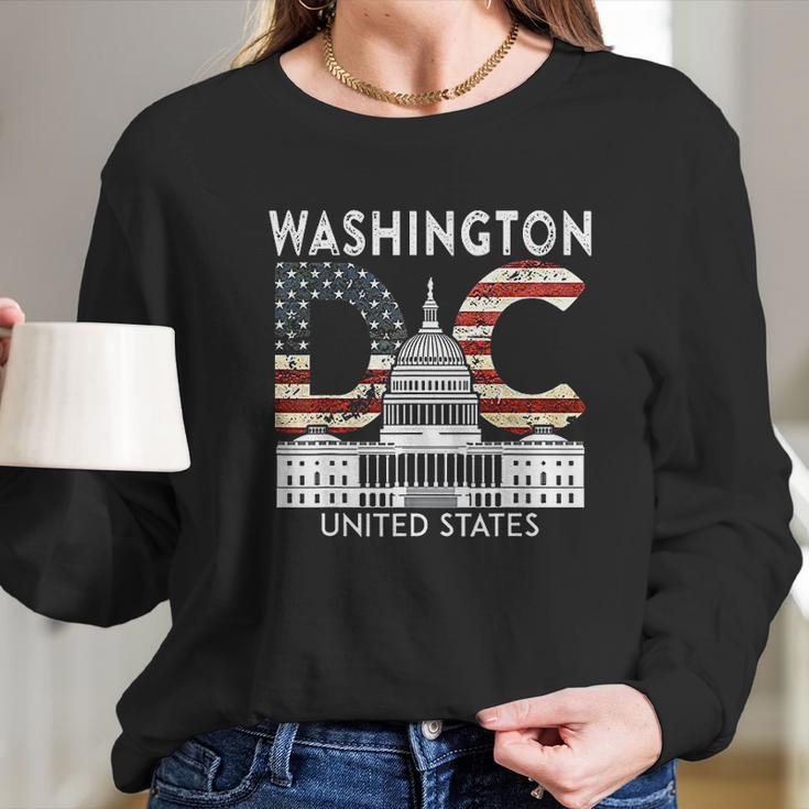 Washington State Capitol Hill Souvenir Gift Washington Dc Long Sleeve T-Shirt Gifts for Her