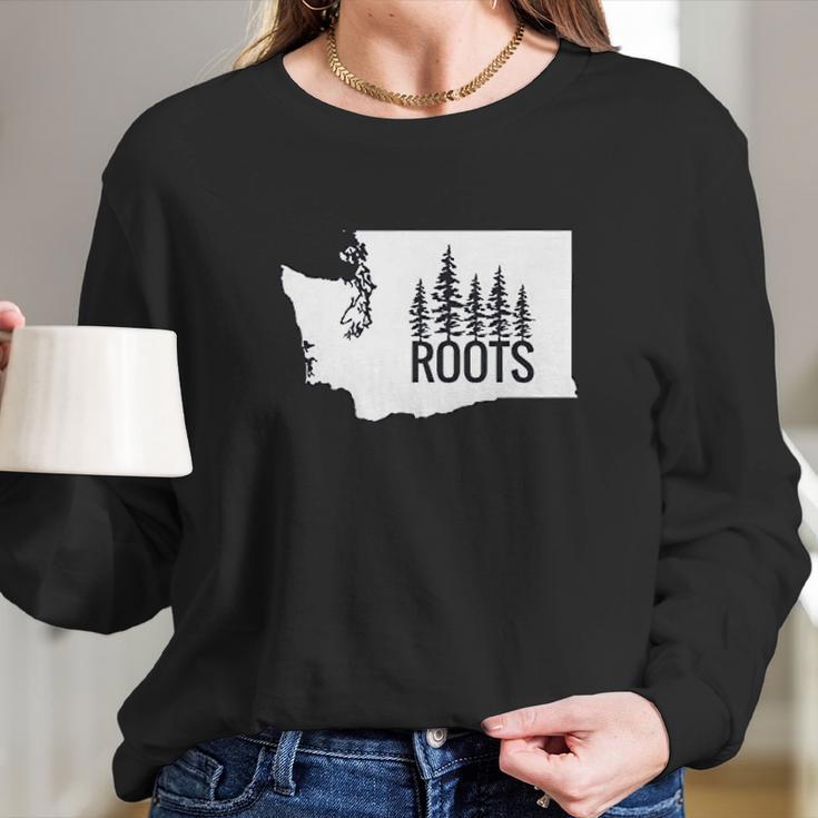 Washington State Roots Long Sleeve T-Shirt Gifts for Her