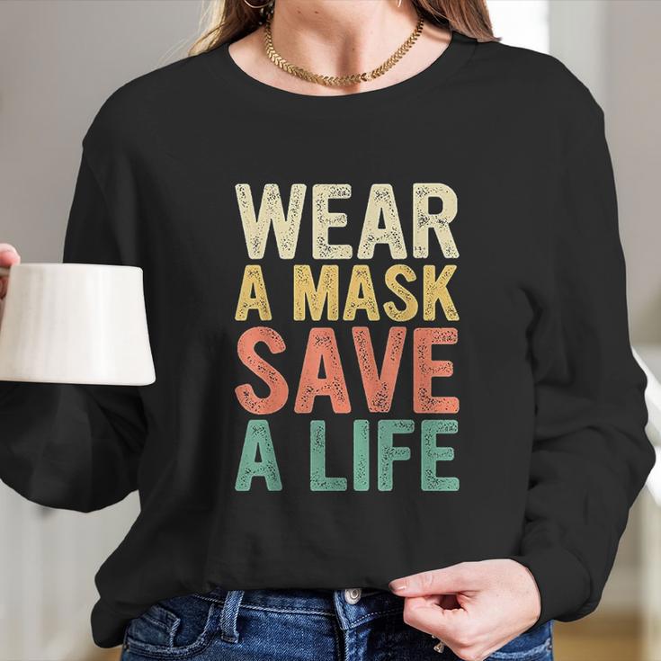 Wear A M Ask Save A Life Gift For Awareness Social Distancing Long Sleeve T-Shirt Gifts for Her