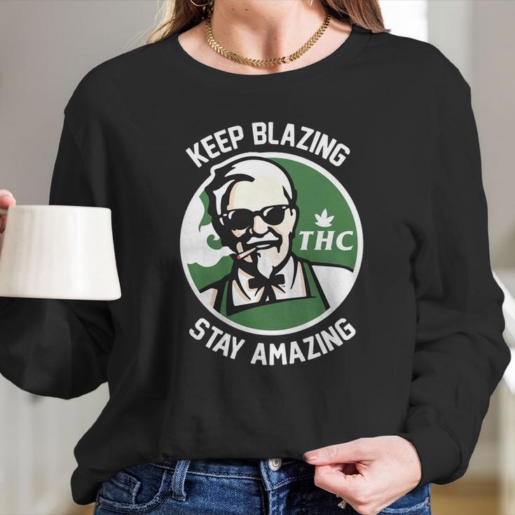 Weed Blazing Long Sleeve T-Shirt Gifts for Her