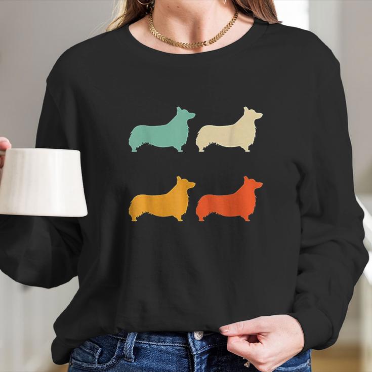 Welsh Corgi Gift Dog Lover Retro Welsh Corgi Vintage Dog Long Sleeve T-Shirt Gifts for Her