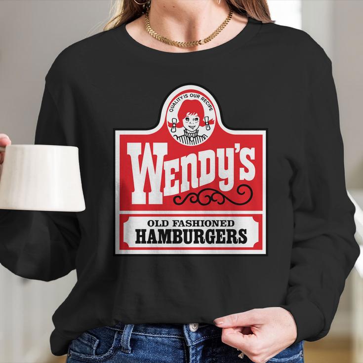 Wendys Old Fashioned Hamburgers Long Sleeve T-Shirt Gifts for Her