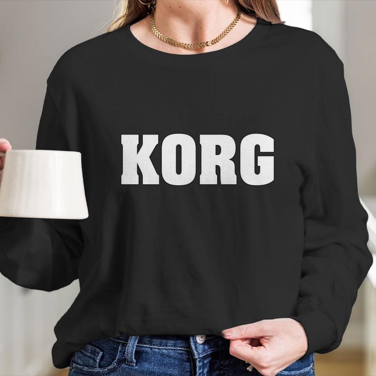 White Korg Long Sleeve T-Shirt Gifts for Her