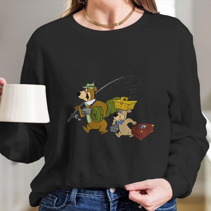 Yogi Bear Fishing Long Sleeve T-Shirt Gifts for Her