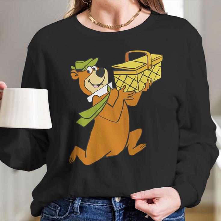 Yogi Bear Picnic Long Sleeve T-Shirt Gifts for Her