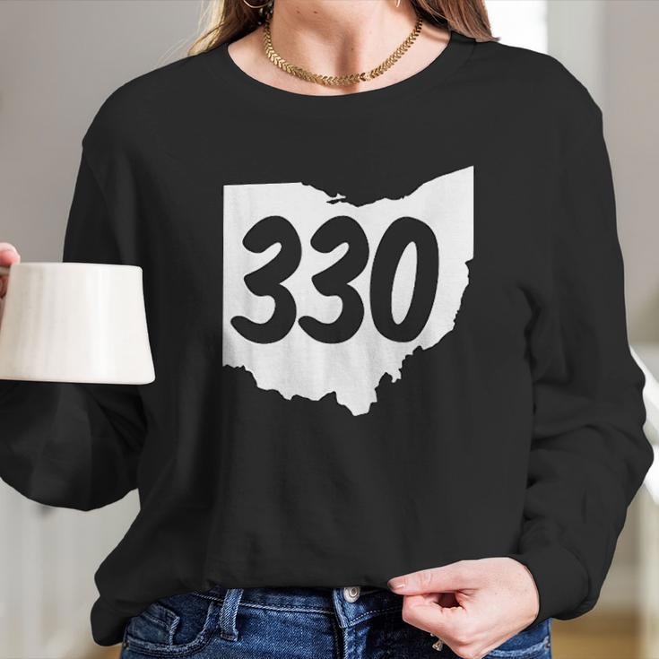 Youngstown Ohio 330 Area Code Long Sleeve T-Shirt Gifts for Her