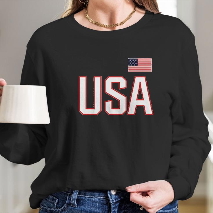 Youth Usa National Pride Long Sleeve T-Shirt Gifts for Her