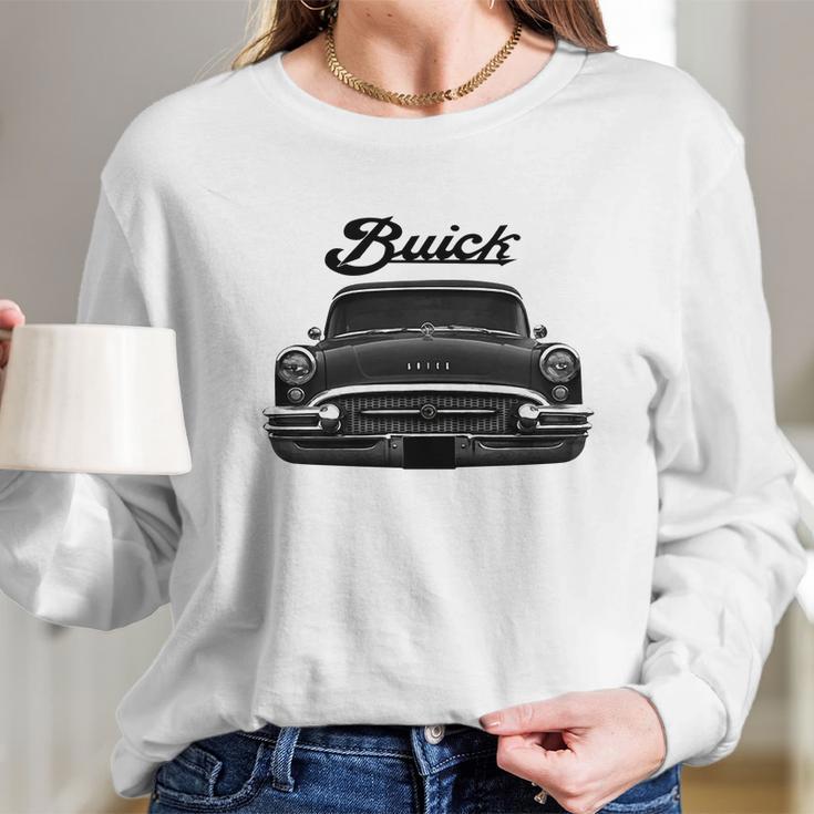 1955 Buick Front Black Long Sleeve T-Shirt Gifts for Her