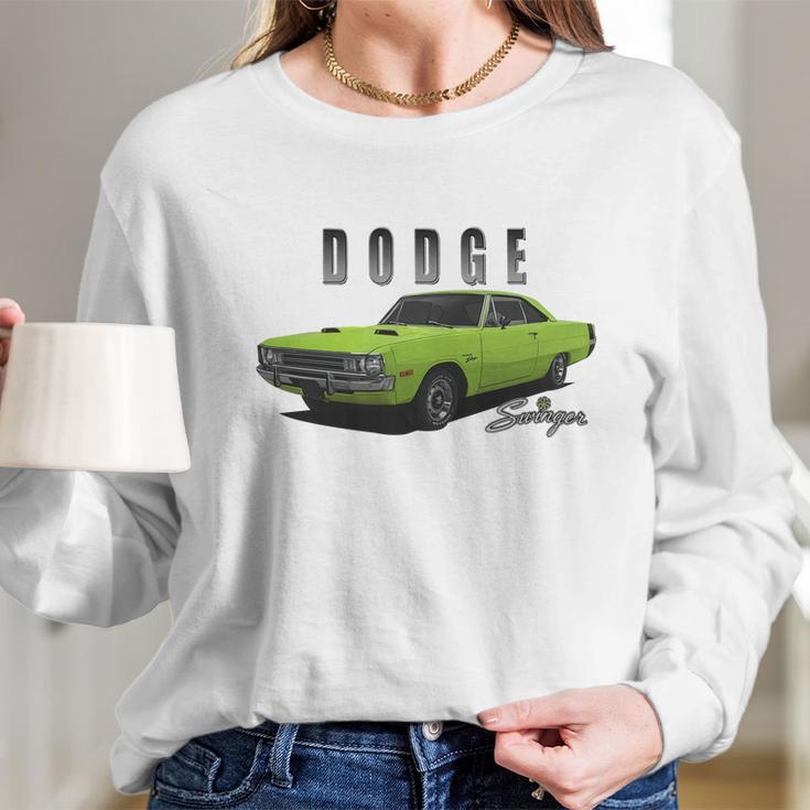 1972 Dodge Dart Swinger Green Long Sleeve T-Shirt Gifts for Her