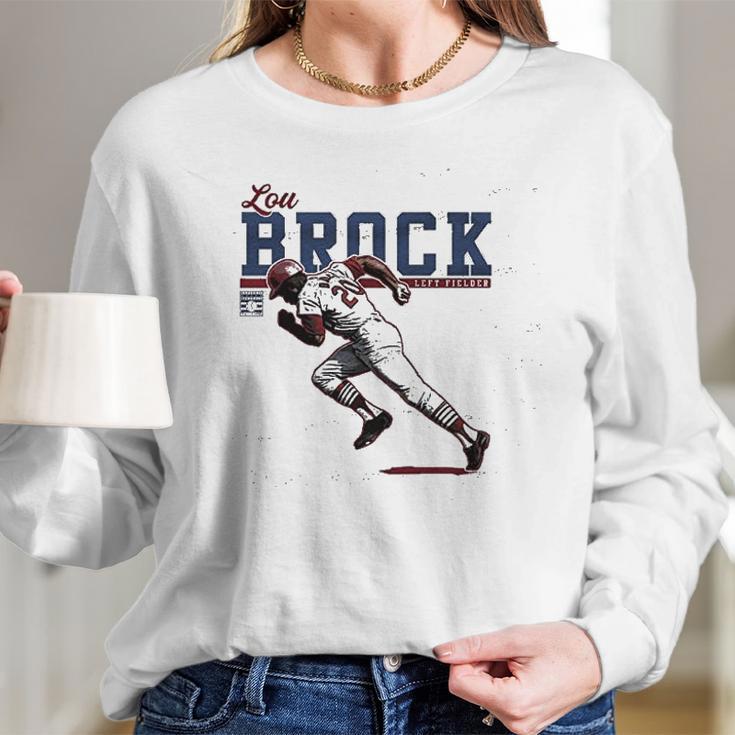 500 Level Lou Brock Long Sleeve T-Shirt Gifts for Her