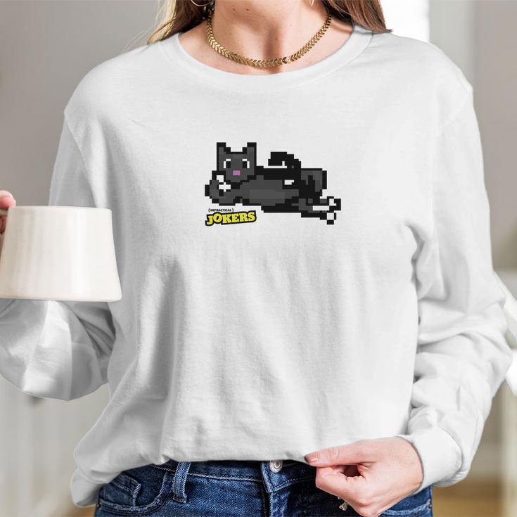 8Bit Benjamin The Cat Long Sleeve T-Shirt Gifts for Her