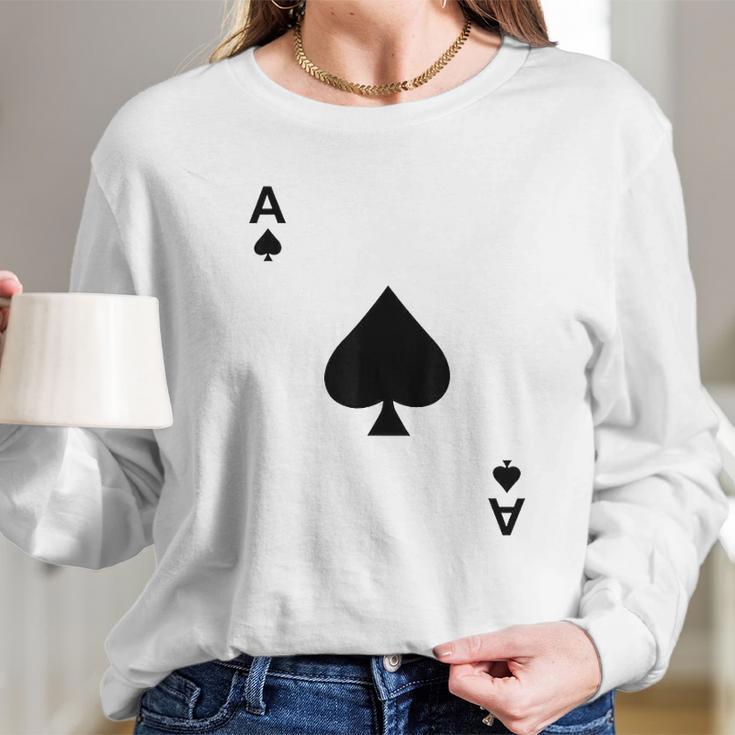 Ace Of Spades Blackjack Cards Poker Long Sleeve T-Shirt Gifts for Her