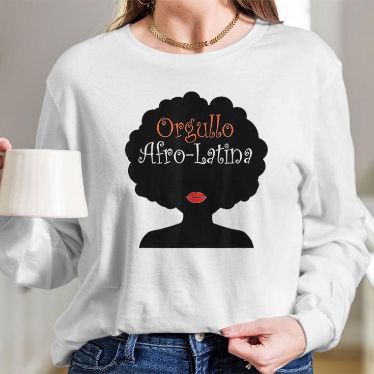 Afro Latina Orgullo Long Sleeve T-Shirt Gifts for Her