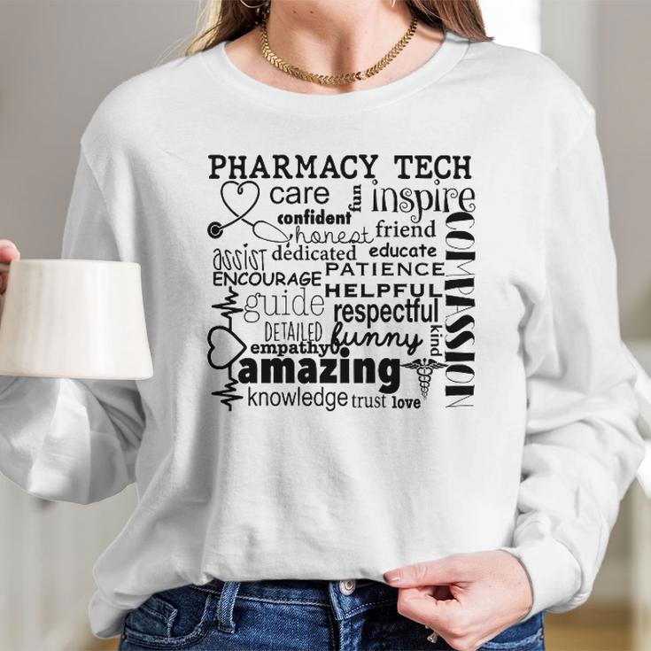 Amazing Pharmacy Tech Long Sleeve T-Shirt Gifts for Her