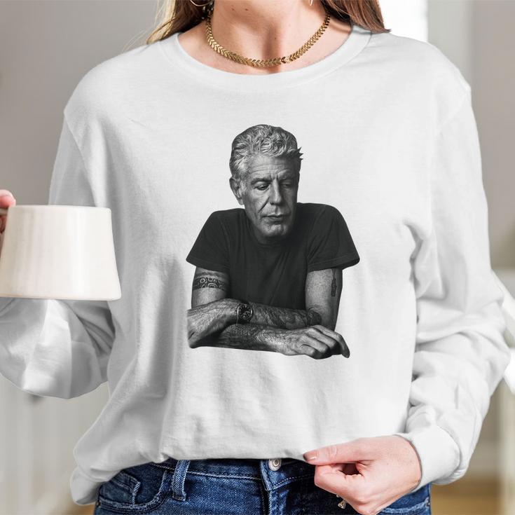 Anthony Bourdain Long Sleeve T-Shirt Gifts for Her