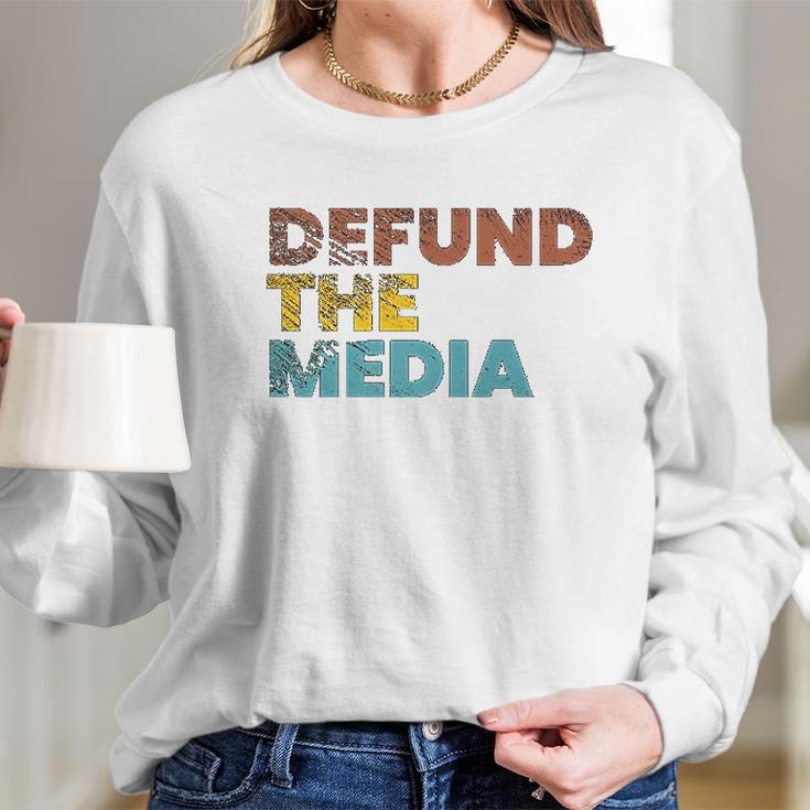 Anti Fake News Efund The Media Apparel Long Sleeve T-Shirt Gifts for Her