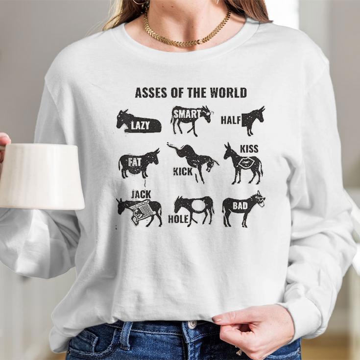 Asses The World Long Sleeve T-Shirt Gifts for Her