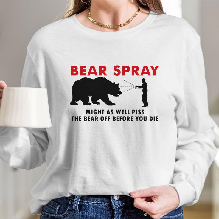 Bear Spray Long Sleeve T-Shirt Gifts for Her