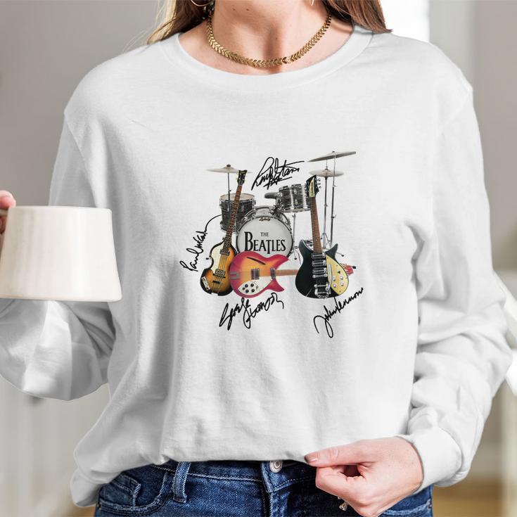 Beatles Musical Instrument Long Sleeve T-Shirt Gifts for Her