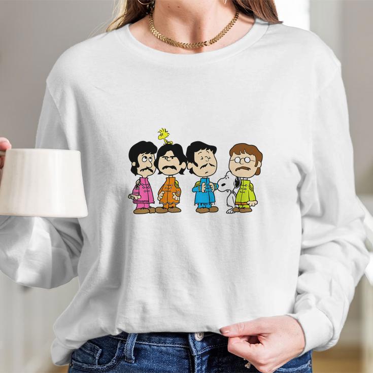 The Beatles Peanuts StyleShirt Long Sleeve T-Shirt Gifts for Her