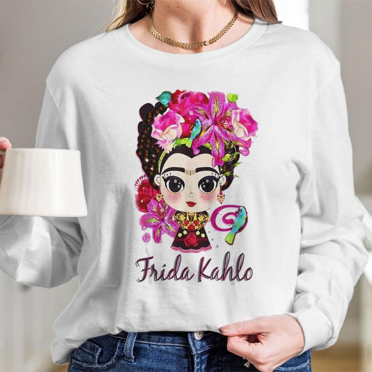 Beautiful Mexican Frida Kahlo Long Sleeve T-Shirt Gifts for Her