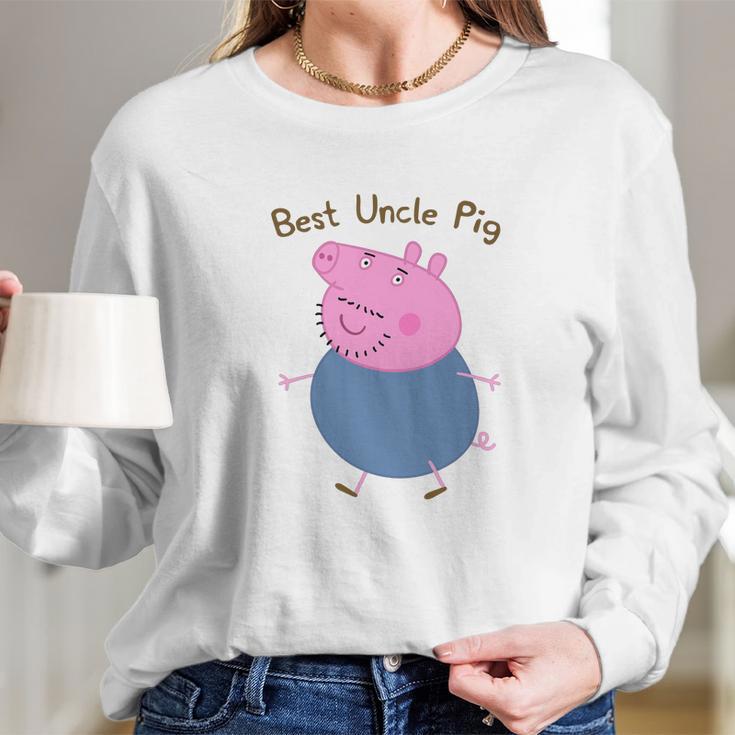 Best Uncle Pig Uncle Pig Peppa Pig Long Sleeve T-Shirt Gifts for Her