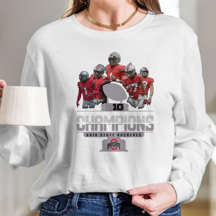 Big 2019 Big Ten Football Champions Ohio State Buckeyes Shirt Long Sleeve T-Shirt Gifts for Her