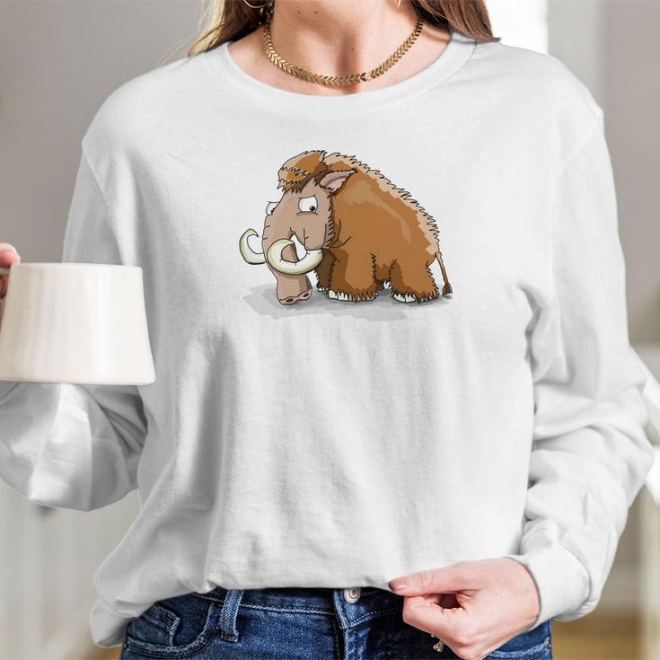 Big Wooly Mammoth Woolly Elephant Dinosaur Long Sleeve T-Shirt Gifts for Her