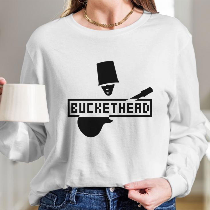 Buckethead Retro Guitar T-Shirt Long Sleeve T-Shirt Gifts for Her