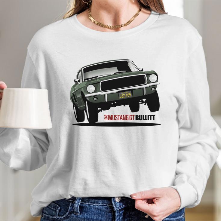 Bullitt - Ford Mustang Gt 1968 Long Sleeve T-Shirt Gifts for Her