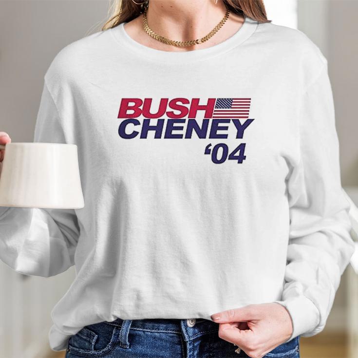 Bush Cheney White Long Sleeve T-Shirt Gifts for Her