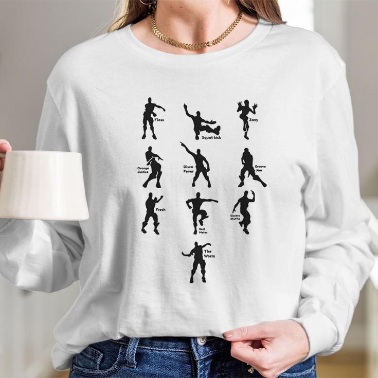 Campus Apparel Emote Dances Funny Youth Long Sleeve T-Shirt Gifts for Her