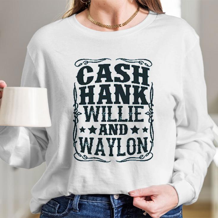 Cash Hank Willie And Waylon Country Girl Long Sleeve T-Shirt Gifts for Her