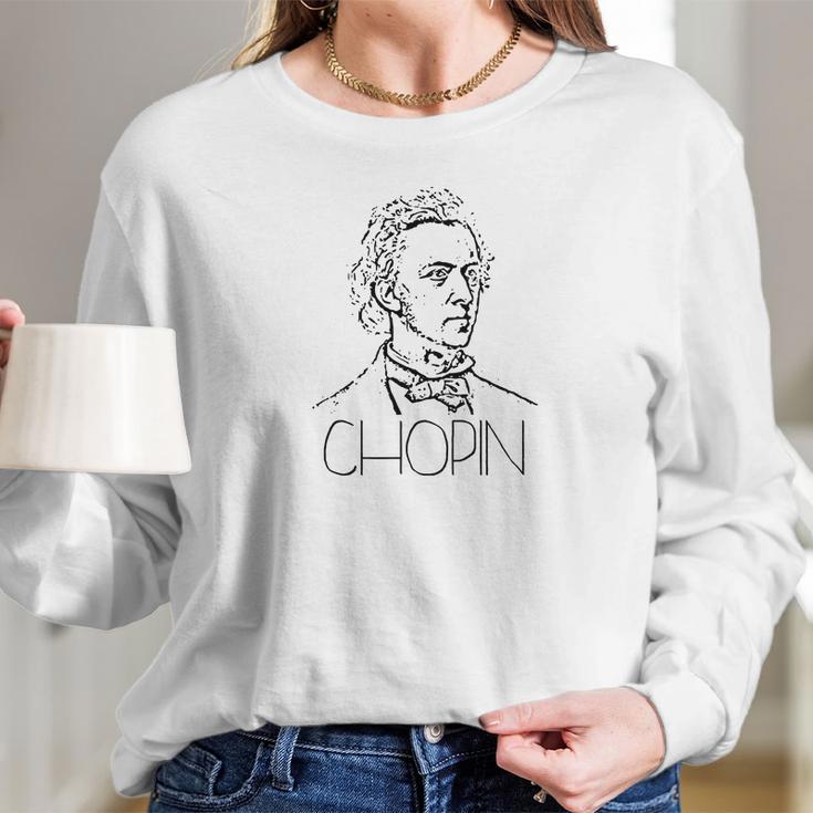 ChopinShirt - Frederic Chopin - Classical Music For Piano Long Sleeve T-Shirt Gifts for Her