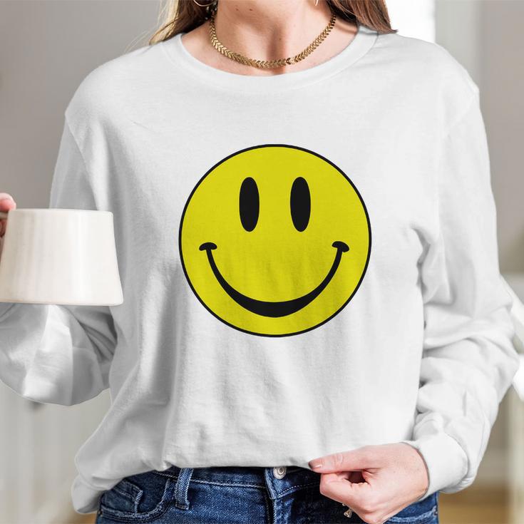 Classic Smiley FaceShirt Long Sleeve T-Shirt Gifts for Her