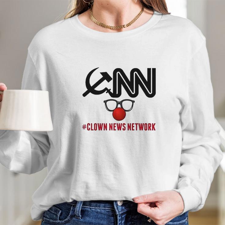 Cnn Clown News Network Long Sleeve T-Shirt Gifts for Her