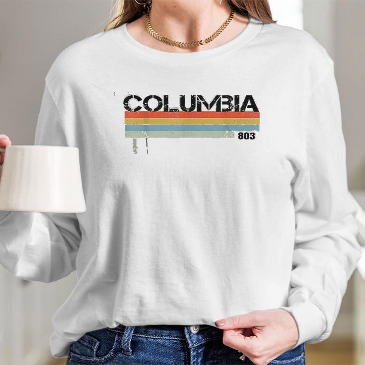 Columbia Area Code Vintage Retro Long Sleeve T-Shirt Gifts for Her