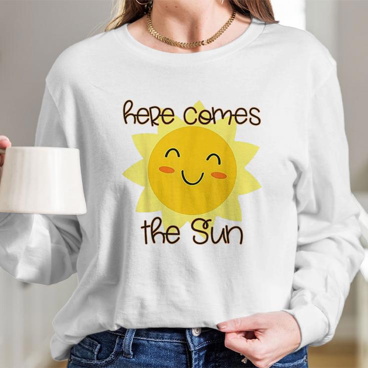 Here Comes The Sun Happy Summer Long Sleeve T-Shirt Gifts for Her