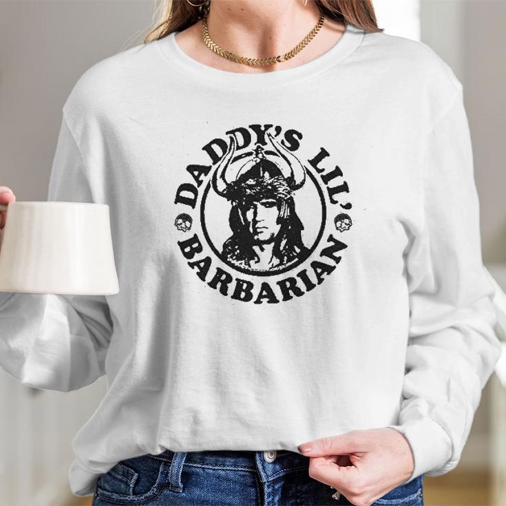 Conan Sorcery Hero Little Barbarian Gray Long Sleeve T-Shirt Gifts for Her